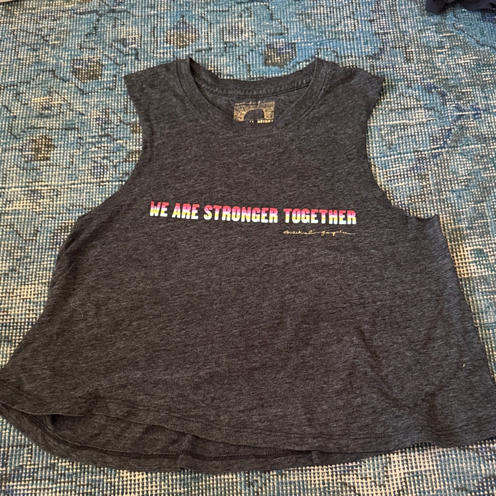Spiritual Gangster Charcoal Muscle Tee with Vibrant Message